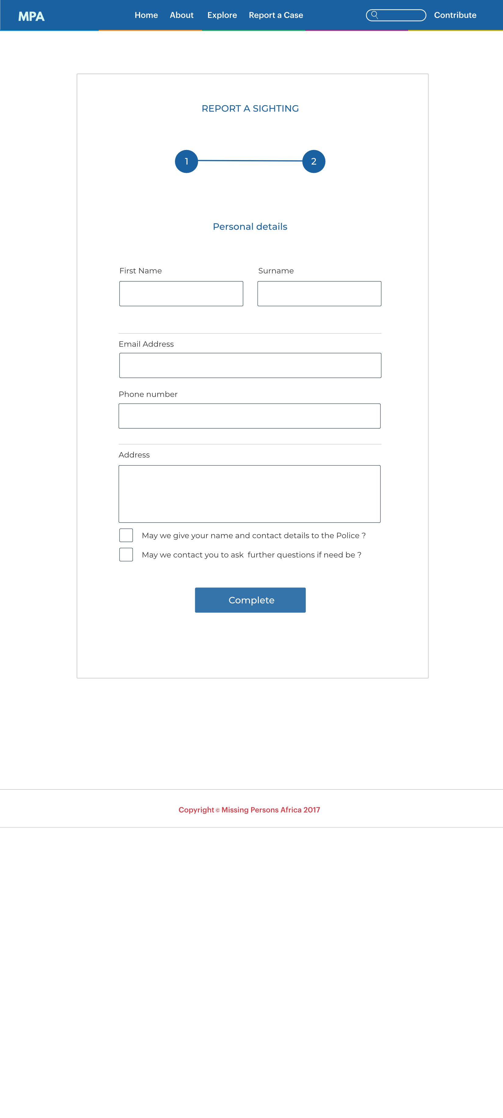Open Missing Persons Archive with Build Africa .. Report a sighting